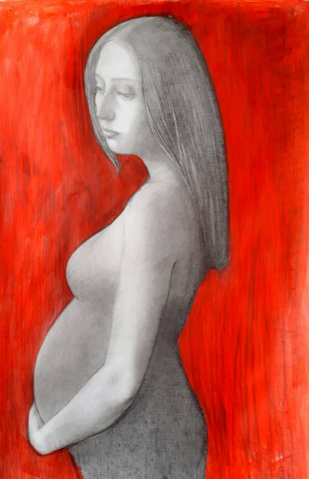 Portrait of a pregnant girl